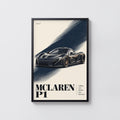 Vintage McLaren P1 Print, Supercar Wall Art