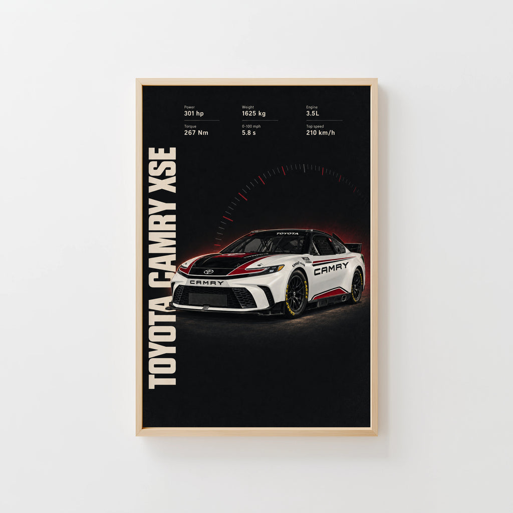 Vintage Toyota Camry Print, Racing Car Wall Art