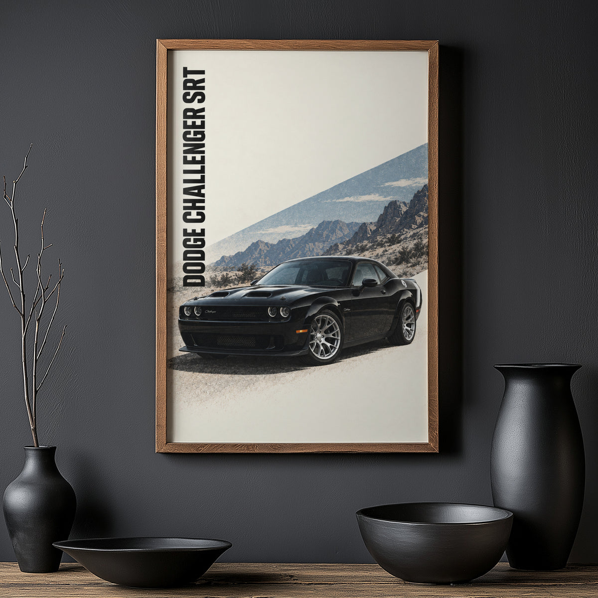 Vintage Dodge Challenger SRT Print, Muscle Car