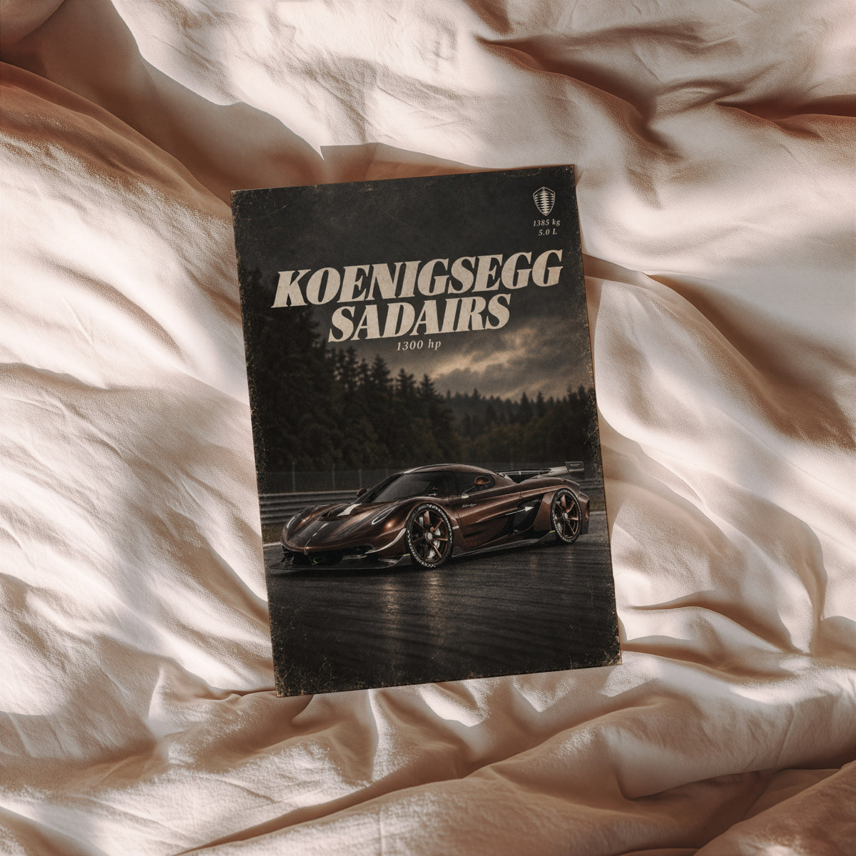 Vintage Koenigsegg Sadairs Hypercar Print