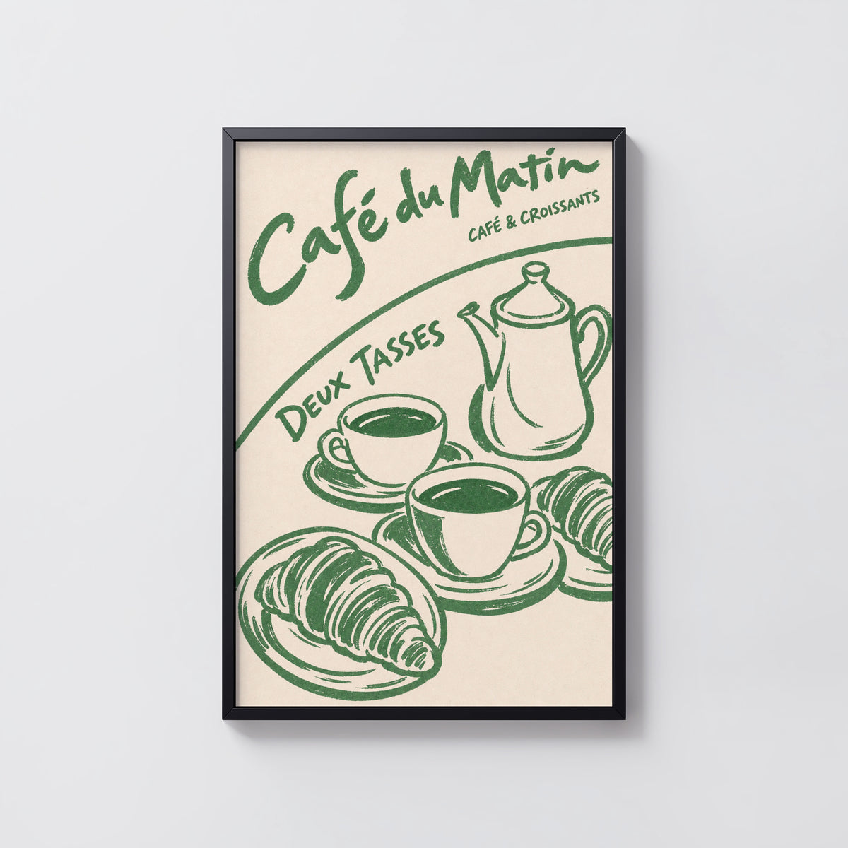 Vintage Cafe Print and Poster, French Kitchen Wall Art