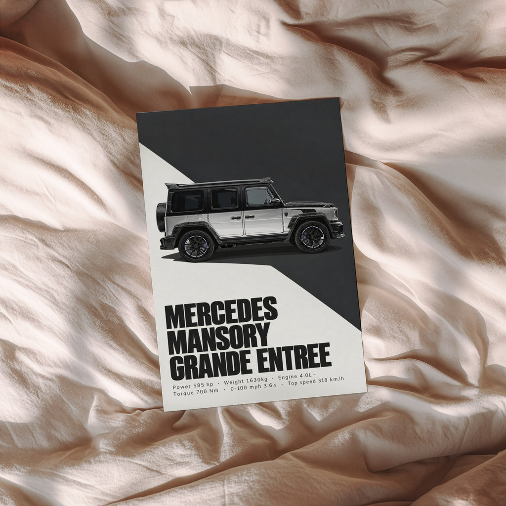 Vintage Mercedes Mansory G Wagon Print, Car Art