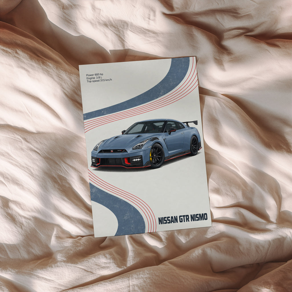 Vintage Nissan GTR Nismo Print, Car Wall Art