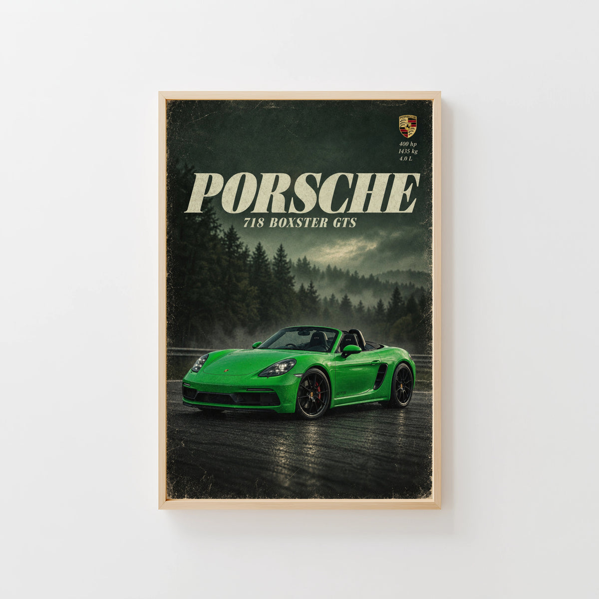Vintage Porsche Boxster GTS Print, Car Wall Art