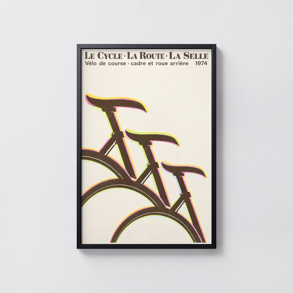 Vintage Cycling Poster, Retro Bicycle Wall Art Print