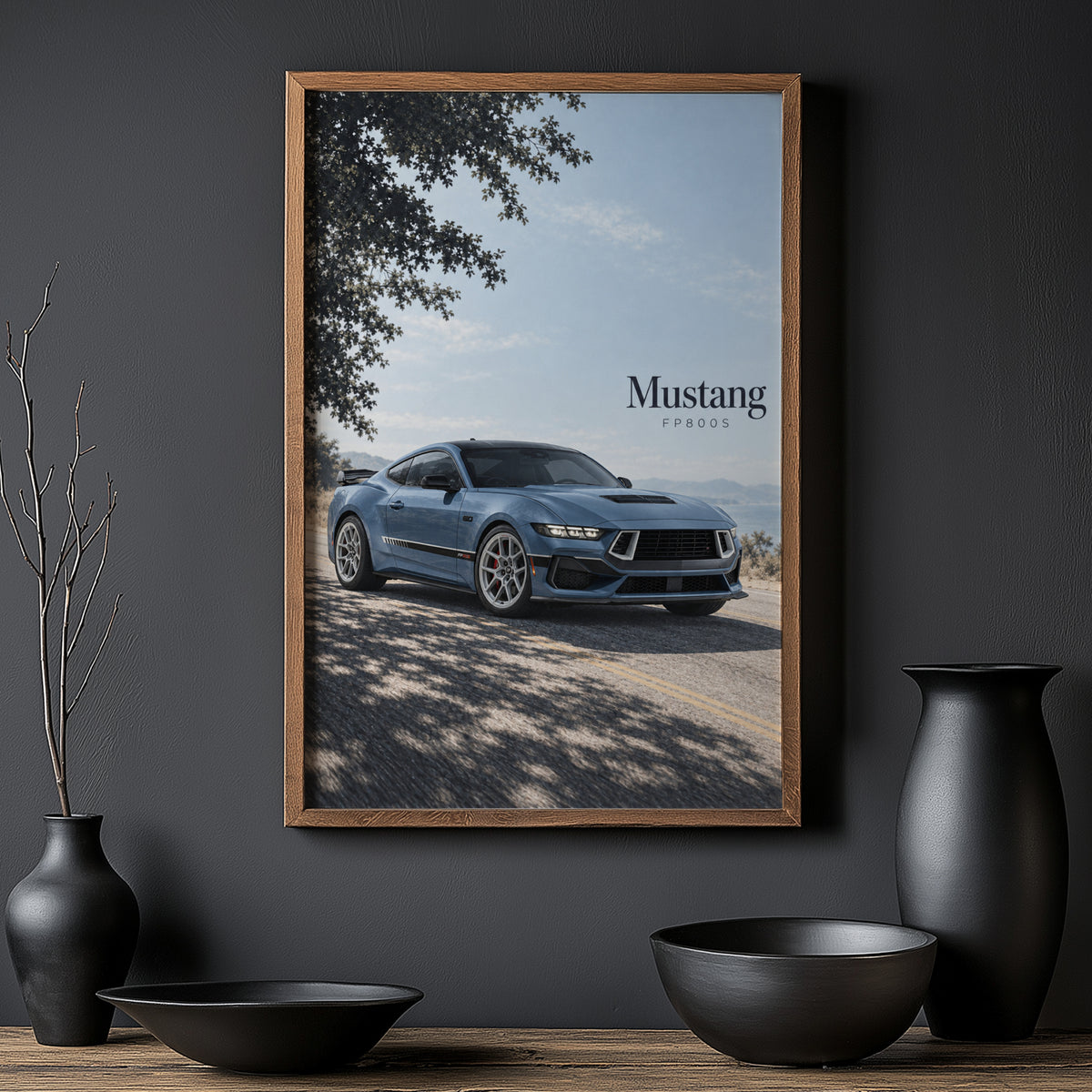 Vintage Mustang FP800S Print, Car Wall Art
