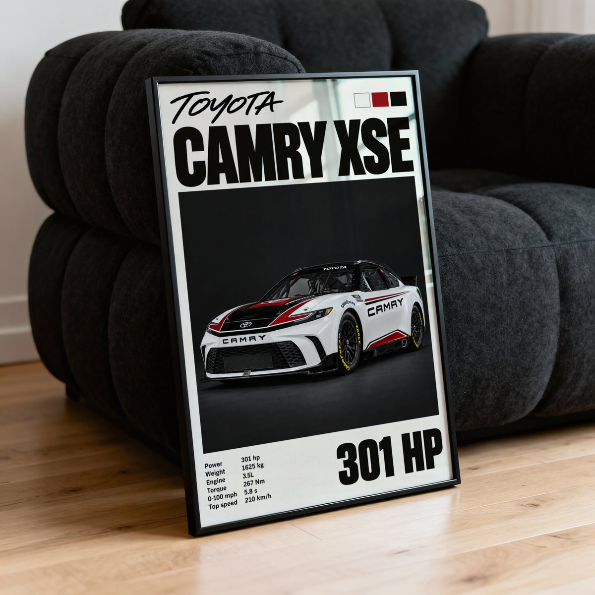 Vintage Toyota Camry Print, Racing Car Wall Art