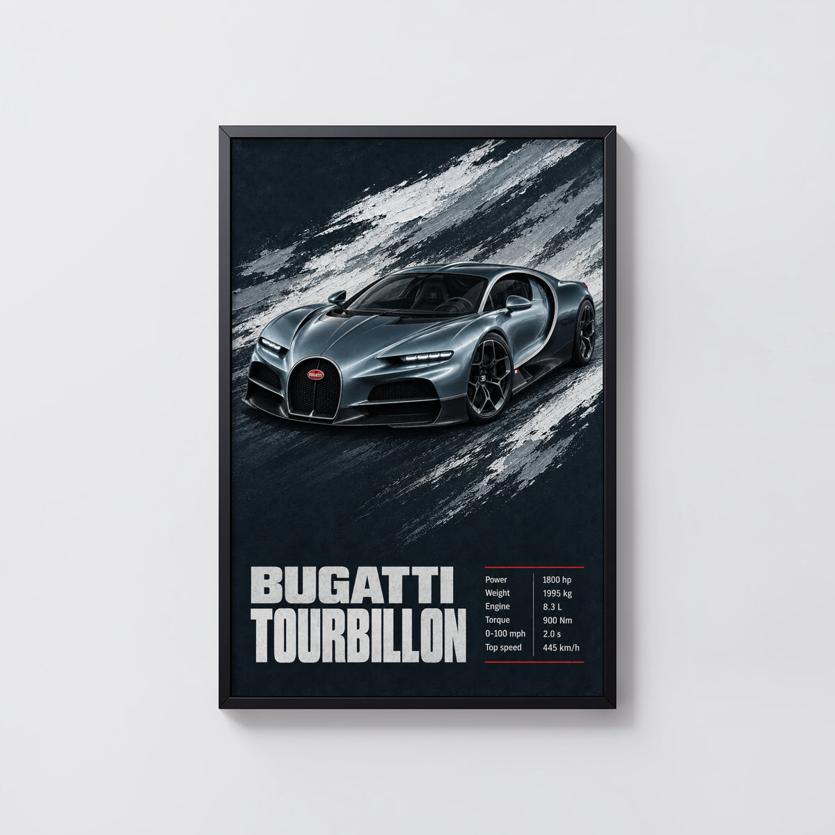 Vintage Bugatti Tourbillon Print, Supercar Wall Art