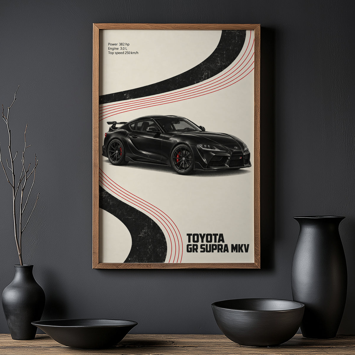 Vintage Toyota GR Supra MkV Print, Car Wall Art