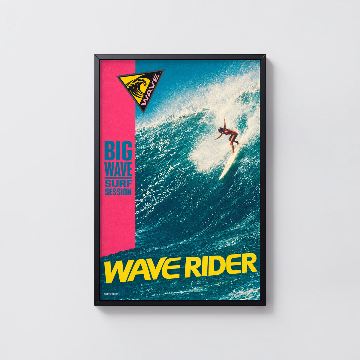 Vintage Wave Rider Surf Print, Big Wave Surf Poster