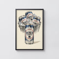 Vintage Busch Bavarian Beer Print, Bar Poster Wall Art