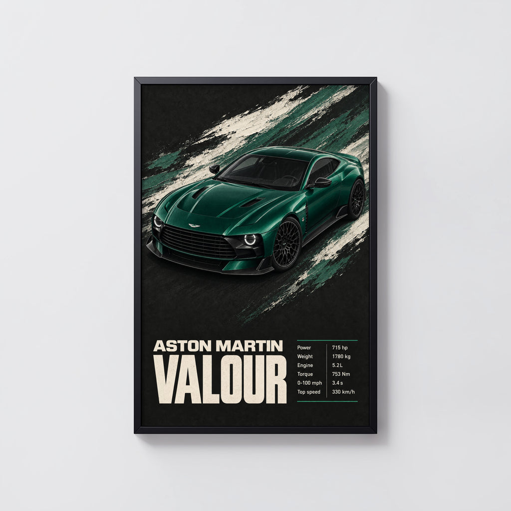 Vintage Aston Martin Valour Print, Car Wall Art