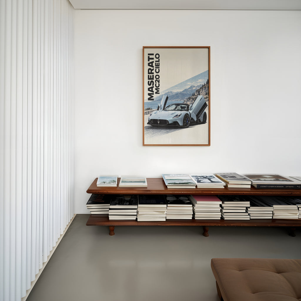 Vintage Maserati MC20 Cielo Print, Car Wall Art