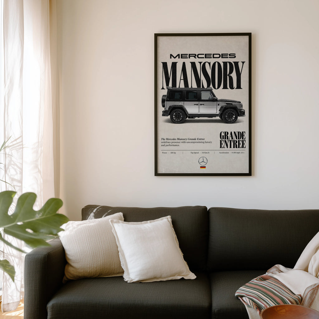 Vintage Mercedes Mansory Print, Car Wall Art