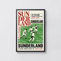 Vintage Sunderland Football Poster, Fulham 1967 Print