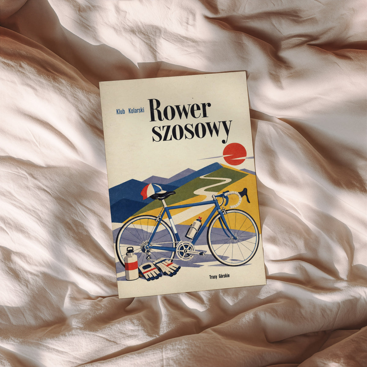 Vintage Road Bike Poster, Retro Cycling Wall Art Print