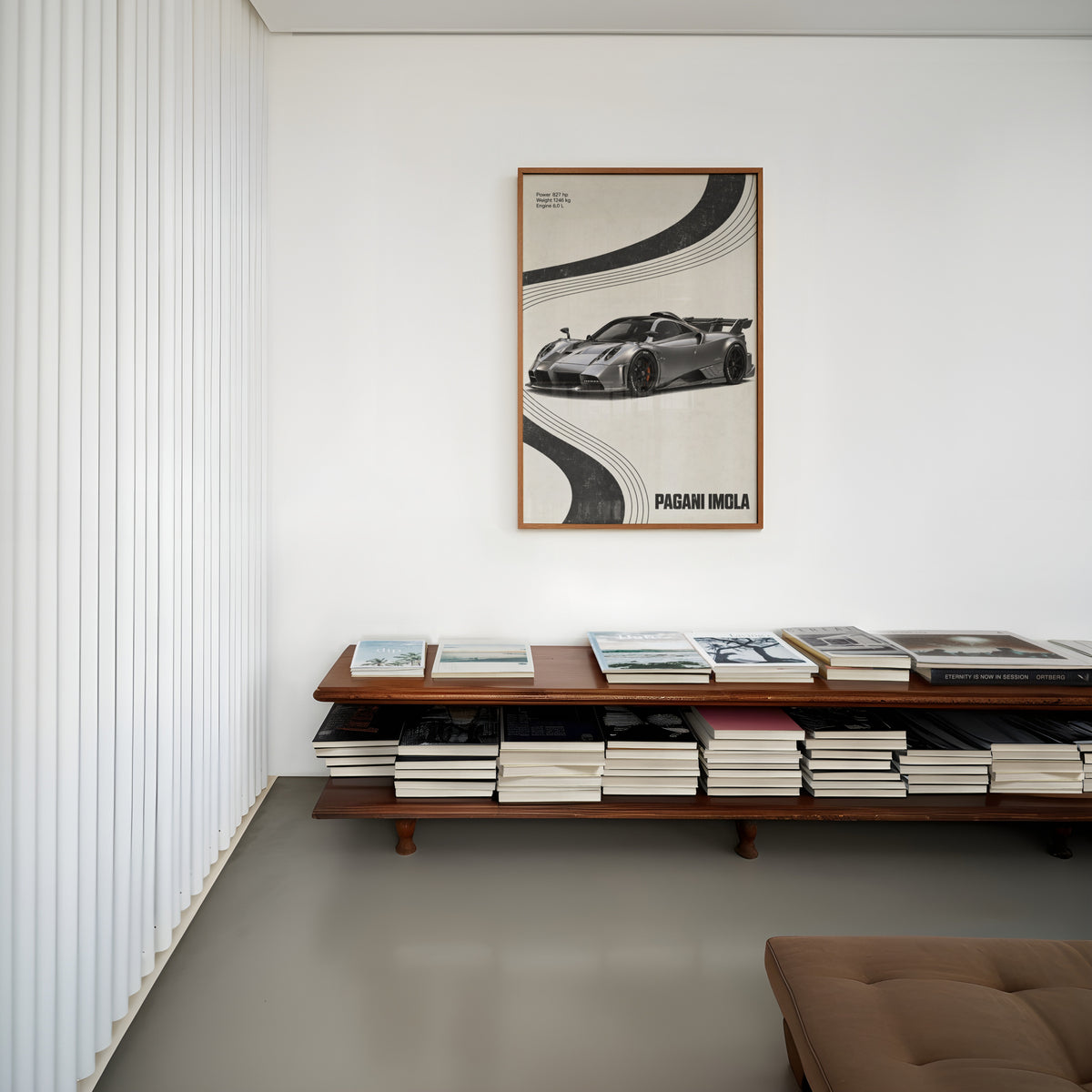 Vintage Pagani Imola Print, Supercar Wall Art