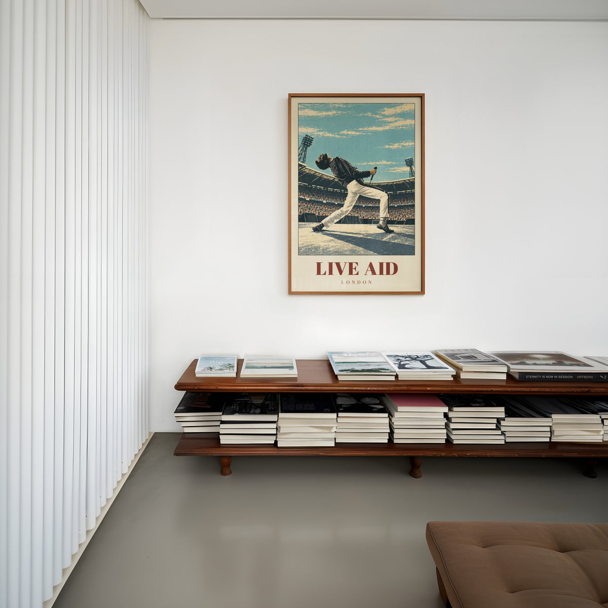 Vintage Live Aid London Poster, Concert Wall Art Print