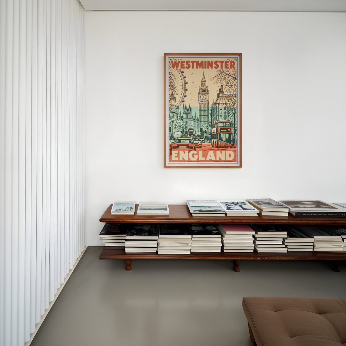 Vintage Westminster London Poster, England Wall Art, Print