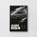 Vintage Audi RS4 Avant Print, Car Wall Art