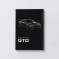 Vintage Mustang GTD Print, Car Wall Art
