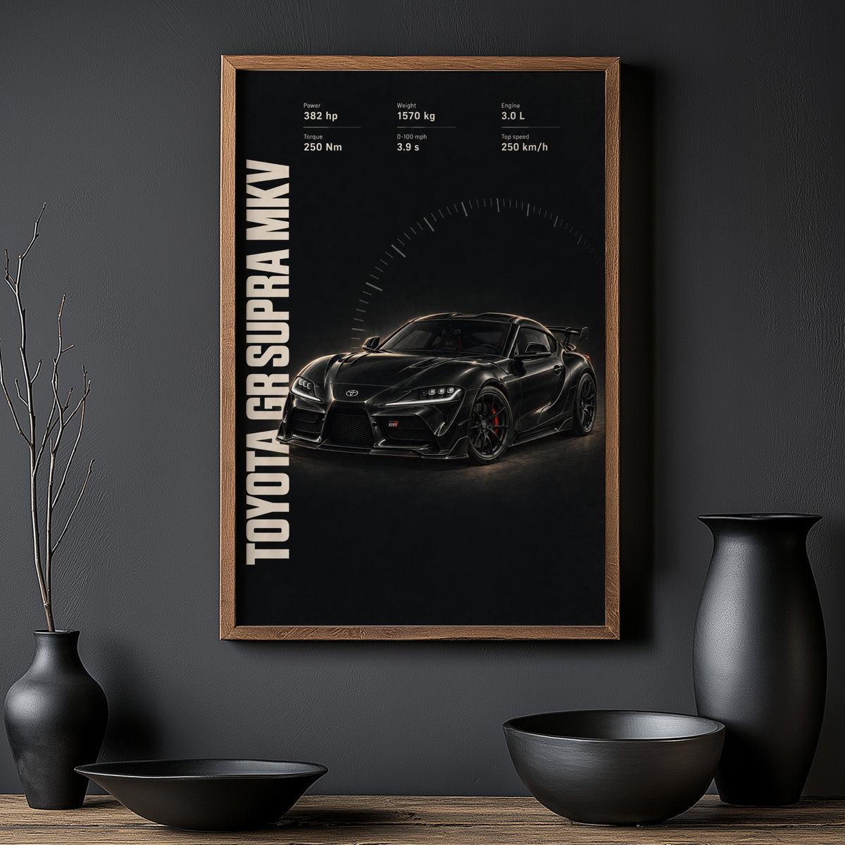 Vintage Toyota GR Supra Print, Car Wall Art
