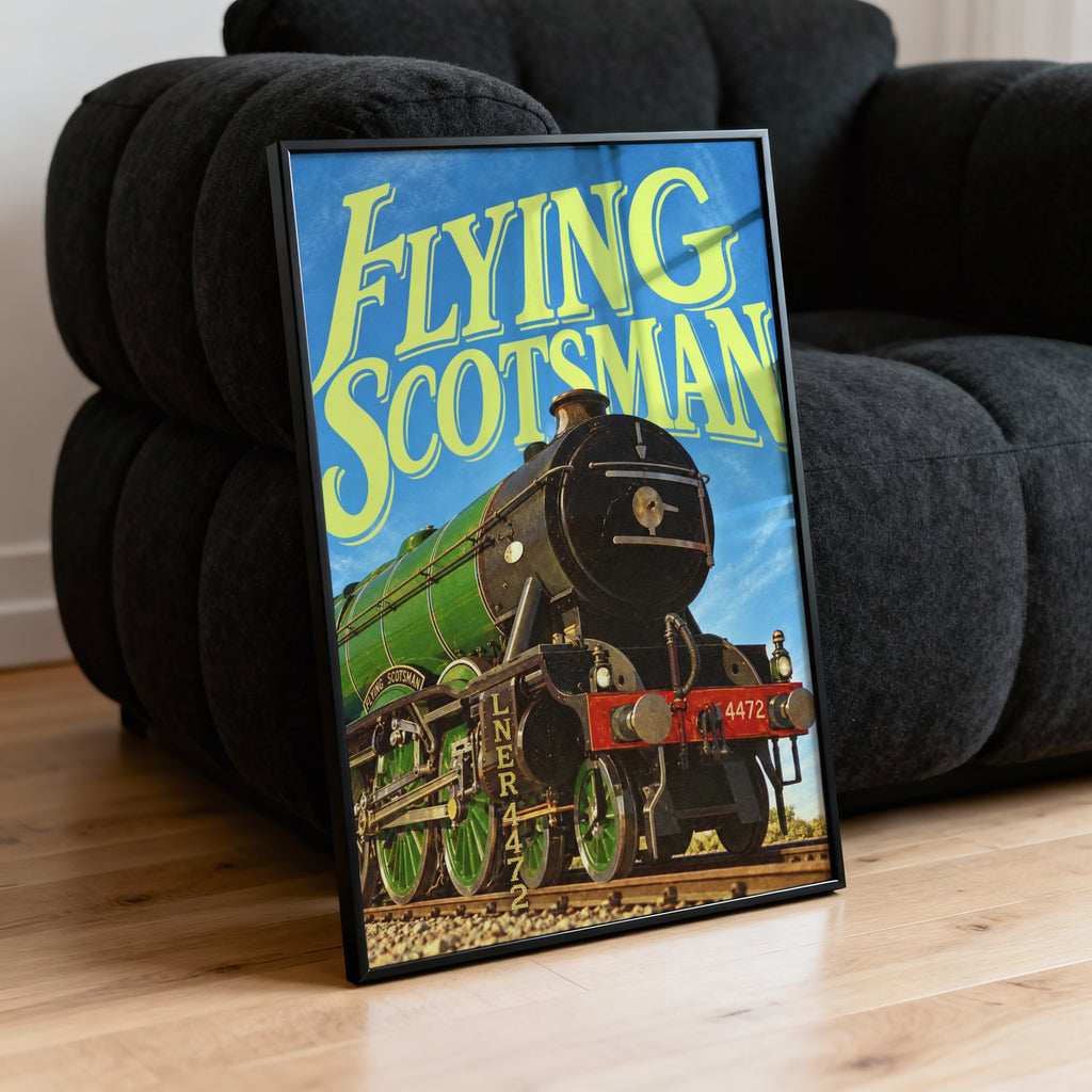 Vintage Flying Scotsman Poster, LNER 4472 Steam Train Print