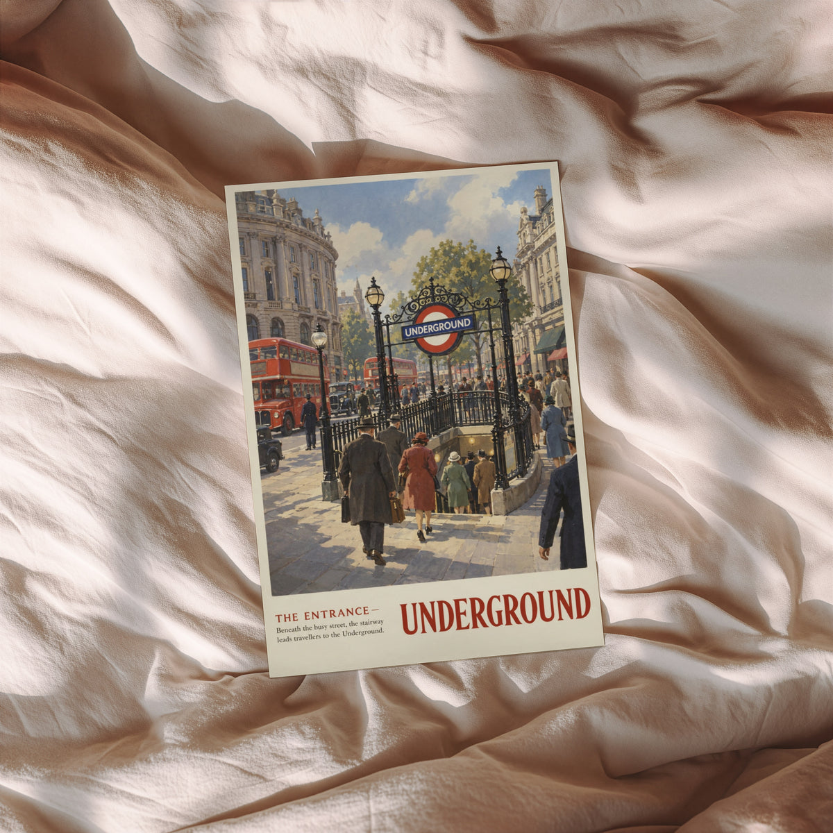 Vintage London Underground Poster, Street Wall Art Print