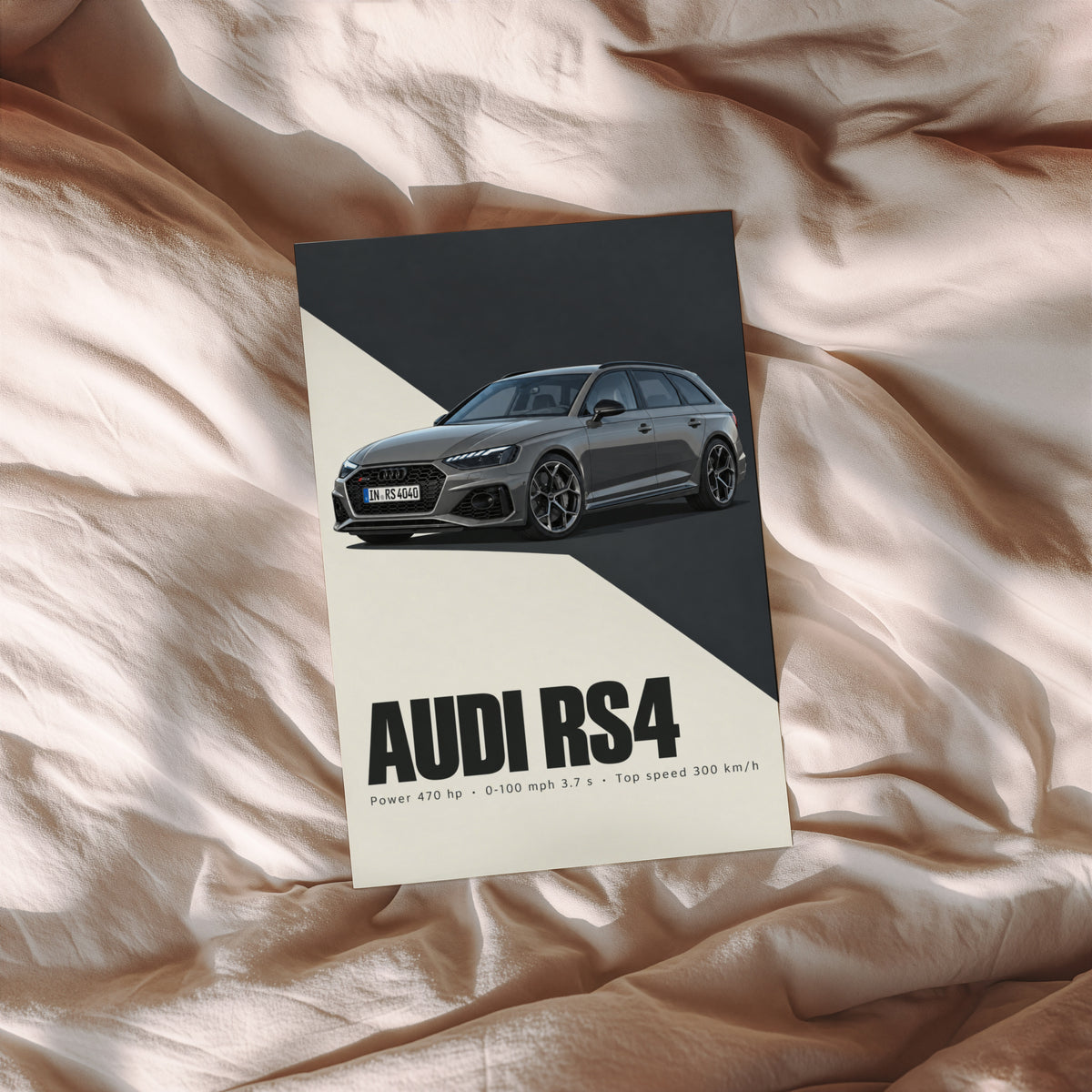 Vintage Audi RS4 Avant Print, Car Wall Art