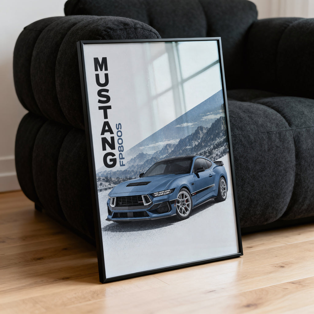 Vintage Mustang Print, Muscle Car Wall Art
