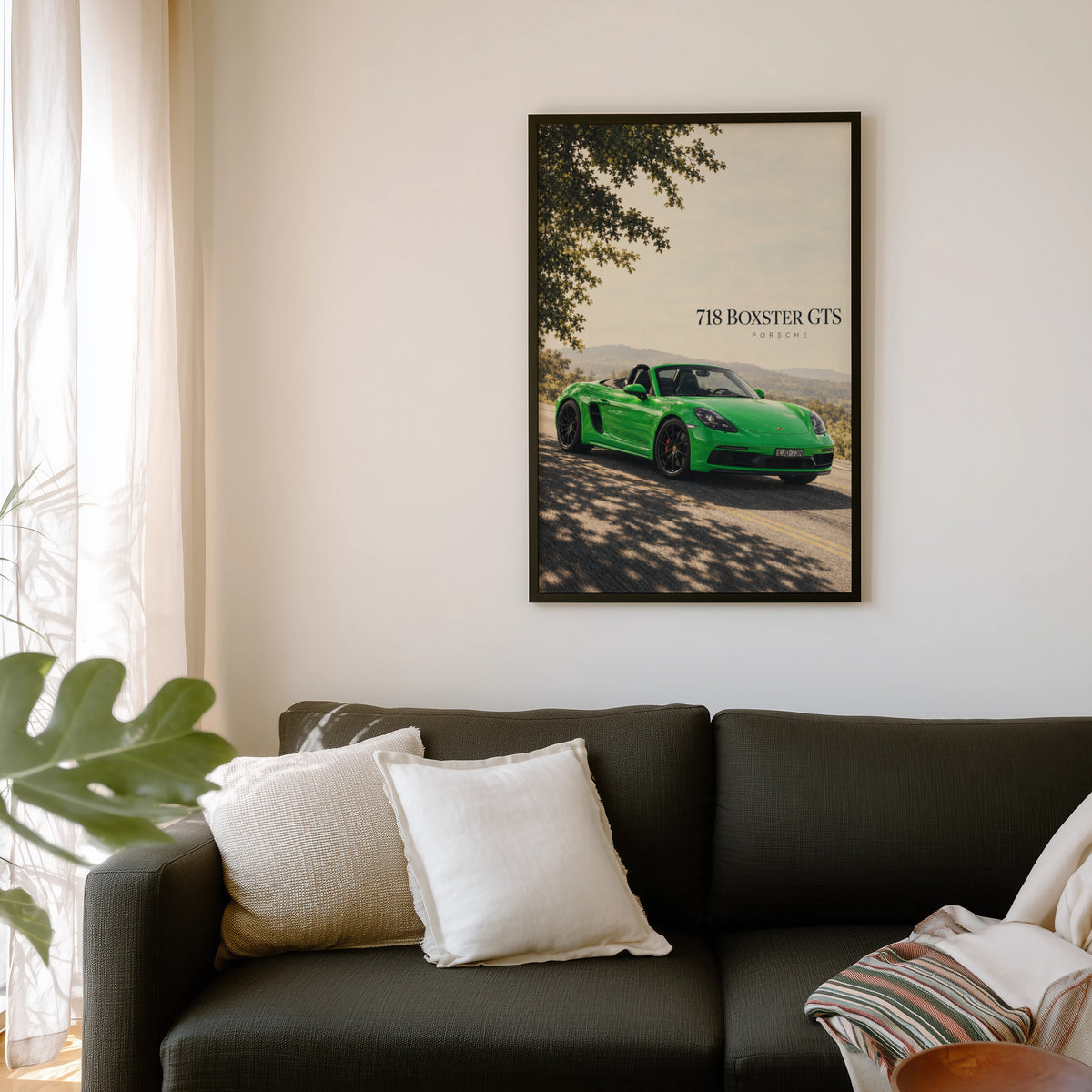 Vintage Porsche 718 Boxster GTS Print, Car Wall Art