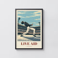 Vintage Live Aid London Poster, Concert Wall Art Print