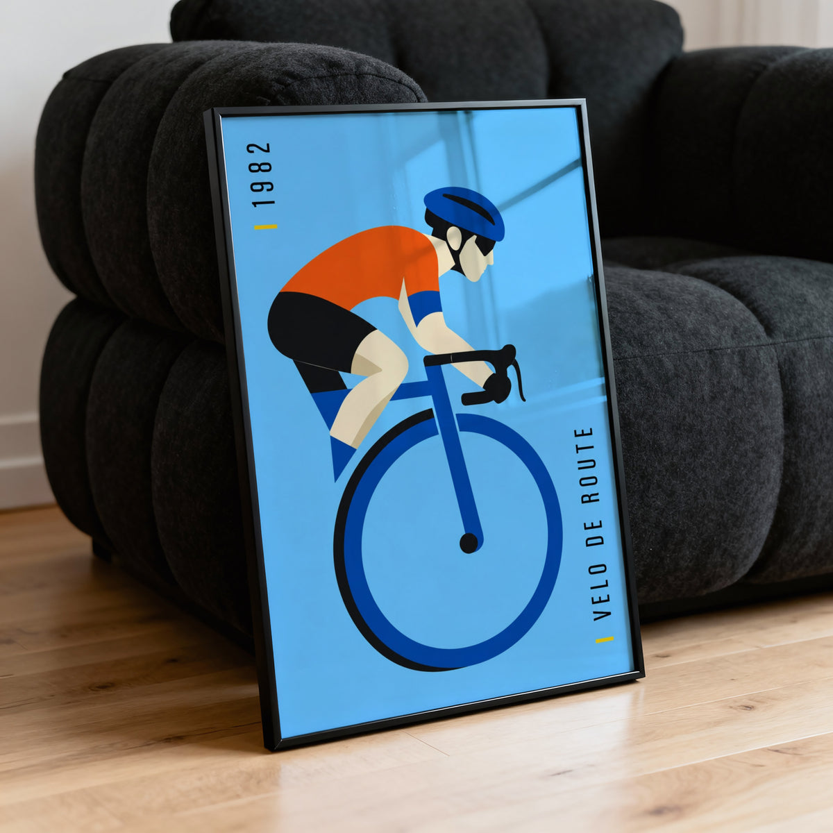 Vintage Cycling Poster, Road Cyclist Print, Wall Art